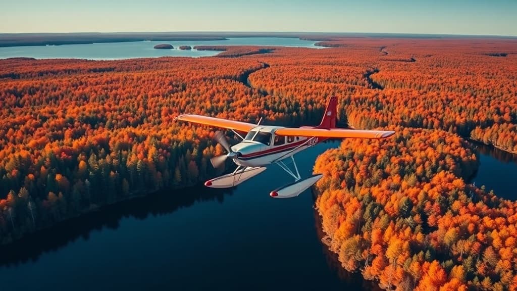 Veterans enjoying float plane flights at Devils Landing