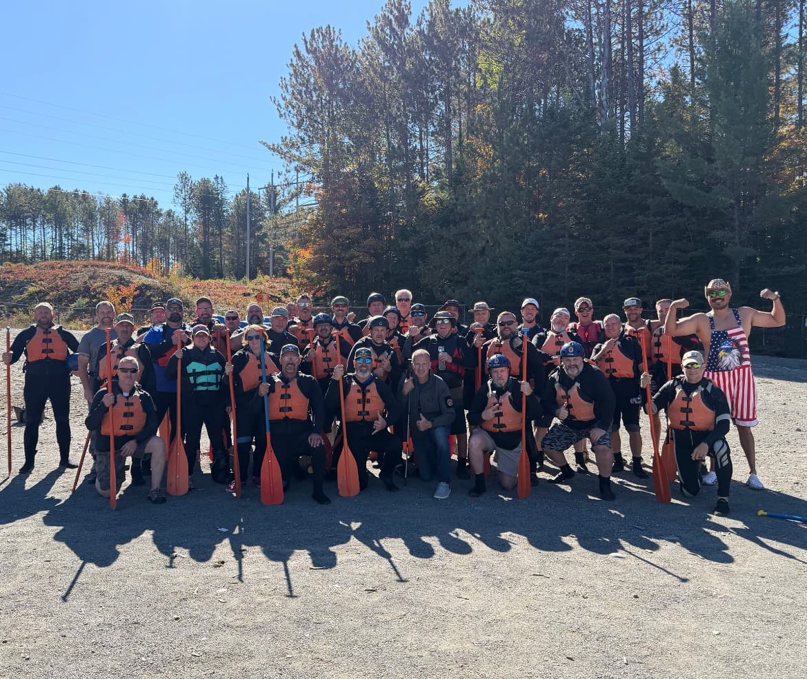 Group gathering at Devils Landing